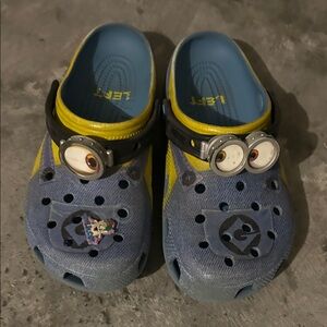 CROCS Kids Blue and Yellow Character Slippers